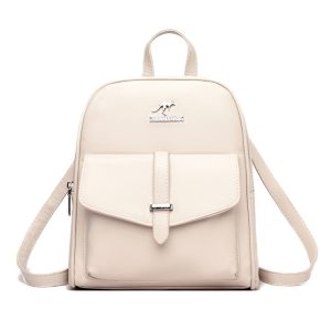 Casual And Simple Backpack Leather Bag