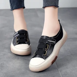 Casual Genuine Leather Stitched Slip on Ballet Flats Orthopedic Loafers