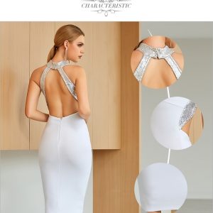 Club Dress Sexy Backless Sequined Hot Celebrity Party Bodycon Dresses