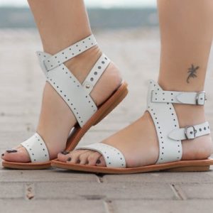 Double-Buckle with Decorative Dots Sandals