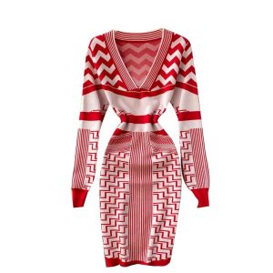 Fashion Elastic Slim Short Bodycon Pencil Sweater Dresses