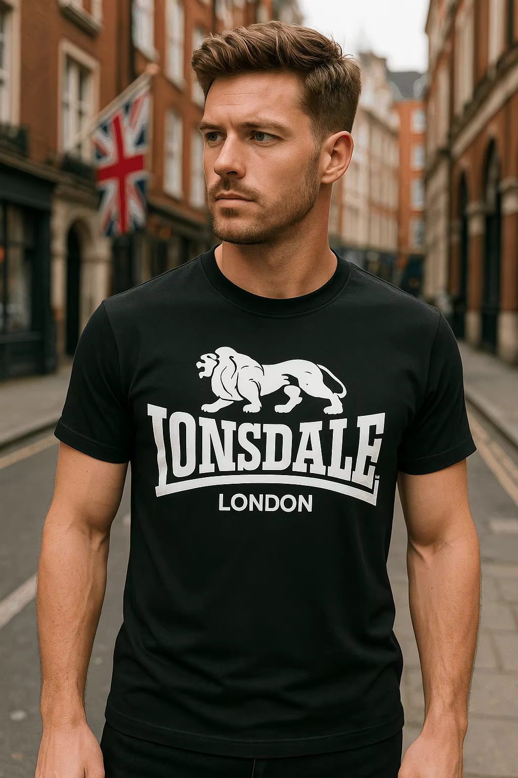 Lion Lonsdale Printed T Shirt Loose And Comfortable Streetwear Tee Shirt