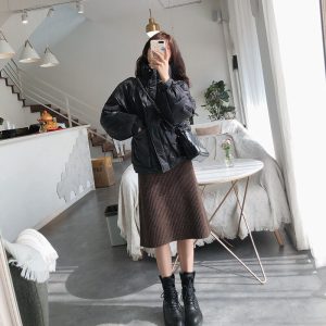 Loose Stand Collar Sweet Candy Colo Duck Down Jackets