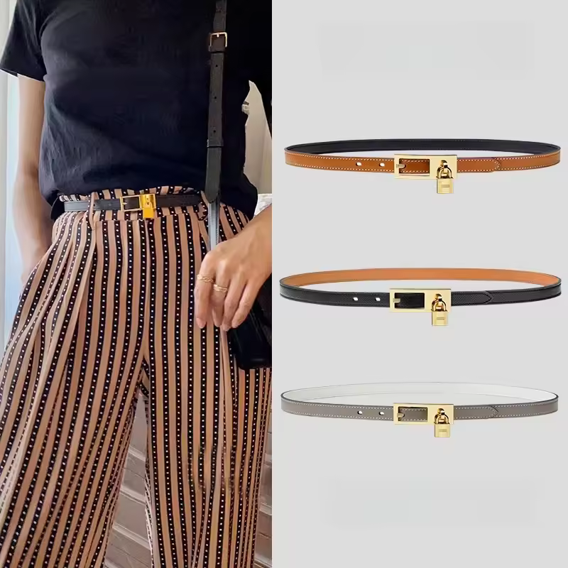 Luxury Fashion Metal Buckle Decorative Dress Jeans Belt
