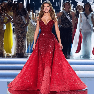 Luxury Sleeveless Crystal Evening Night Dresses with Overskirt