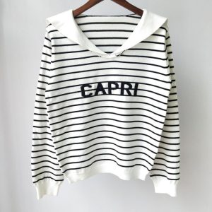 Luxury design Sweaters branded letter long Sleeve Sailor Collar knitted
