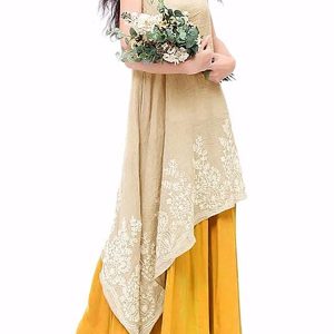 O-Neck Floral Crochet Embroidery Layered Maxi Dress