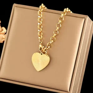 Love Heart Shape Stylish Stainless Steel Necklace