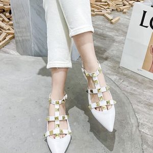 Sandal T Strap PU Leather Flat Slipper