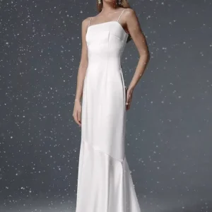 Slim Satin Strap Sleeveless Solid Elegant Classic Ankle Length Dresses