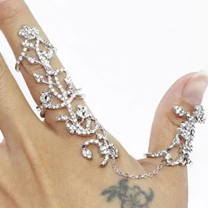 Statement Metal Floral Rings